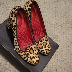 Cole Haan Blocked Heels Style Air Morgan Pump 90 Leopard Hair Size 10.5